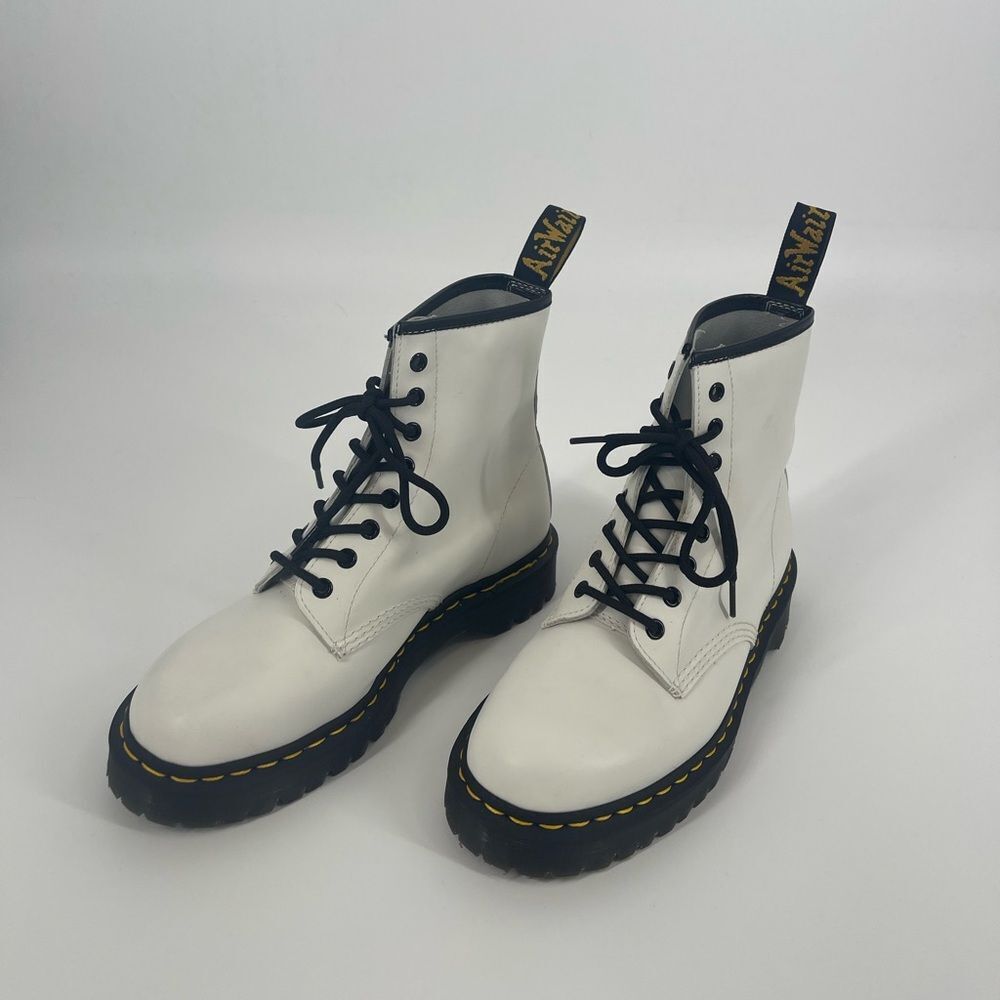 Dr. Martens White Leather Women's Boots